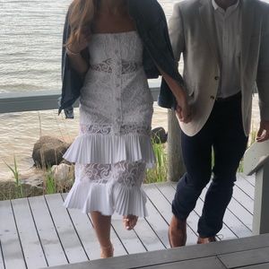alexis lyssa tiered ruffle lace dress